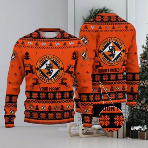 Dundee United F.C SPFL Personalized Ugly Christmas Sweater