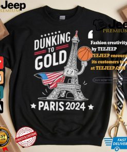 Dunking to gold team USA basketball Olympic Paris 2024 shirt