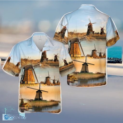 Dutch windmill Hawaiian Shirt Vintage Gift