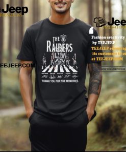 Official The Raiders Abbey Road 64 Years 1960 2024 Thank You For The Memories Signatures Shirt