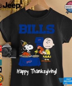 Peanuts Buffalo Bills Football Happy Thanksgiving T Shirt