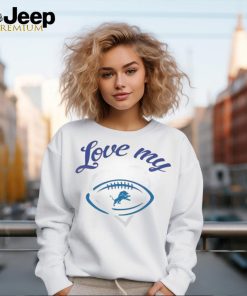 Love My Detroit Lions Football Team Heart Shirt