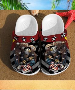 Eagle America Flag Veteran Rubber Crocs