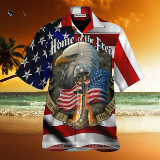 Eagle American Home Of The Free Hawaiian Shirt