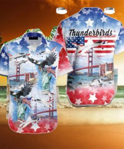 Eagle Thunderbirds USAF Air Independence Day Happy The 4th Of July Hawaiian Shirt Style Gift