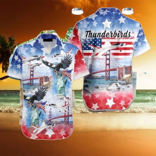 Eagle Thunderbirds USAF Air Independence Day Happy The 4th Of July Hawaiian Shirt Style Gift