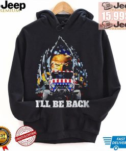 Eagle Trump with Jeep I’ll be back American flag inside me 2024 shirt