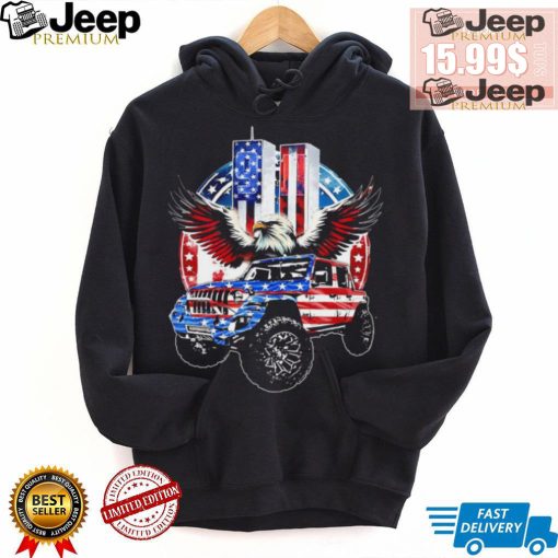 Eagle with Jeep American flag 9 11 2024 shirt