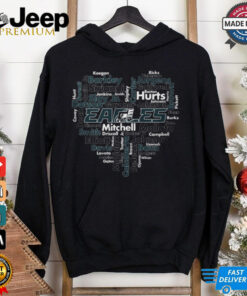 Eagles Word Cloud Player Names T Shirt