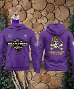 East Carolina Pirates Football Military Bowl Celebration 2024 Purple Hoodie