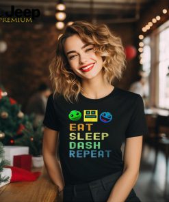 Eat Sleep Dash Repeat Video Game Geometry Video Gamer T Shirt