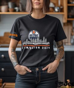 Edmonton Oilers Hockey Team Skyline 2024 Stanley Cup Edmonton 2024 Logo Shirt