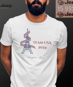 Eiffel Tower Olympics Team USA 2024 Bonjour Paris shirt