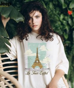 Eiffel Tower V Neck Tee La Tour Shirt