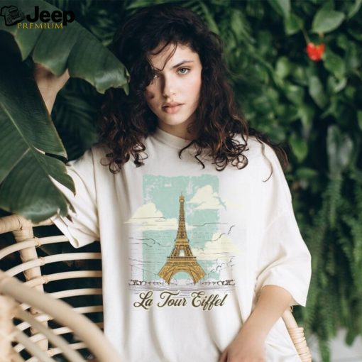 Eiffel Tower V Neck Tee La Tour Shirt