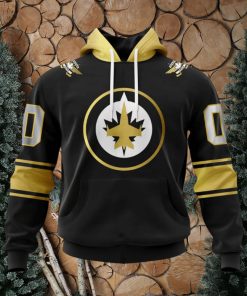 NHL Winnipeg Jets Special Black And Gold Design Hoodie