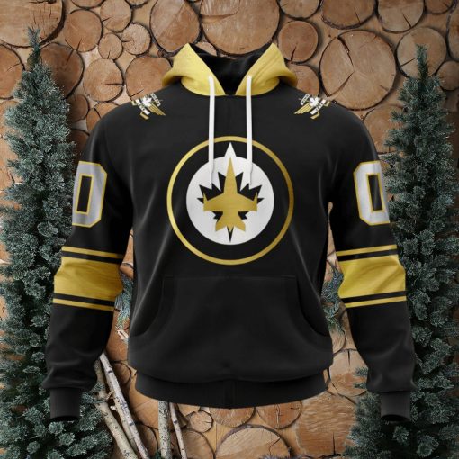 NHL Winnipeg Jets Special Black And Gold Design Hoodie