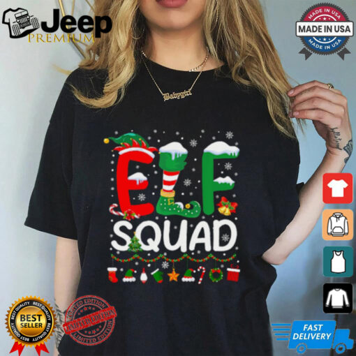 Elf Squad Christmas Family Matching Pajamas Kids Funny Xmas T Shirt