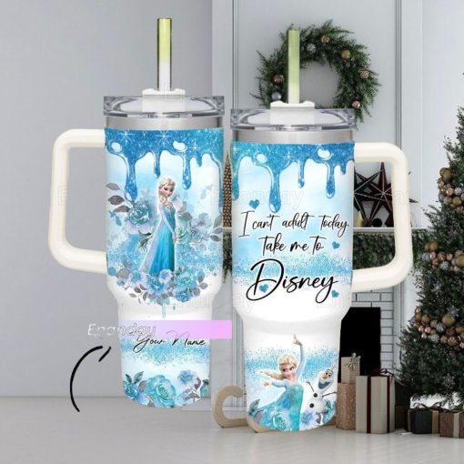 Elsa Princess Tumbler 40oz, Custom Elsa Tumbler