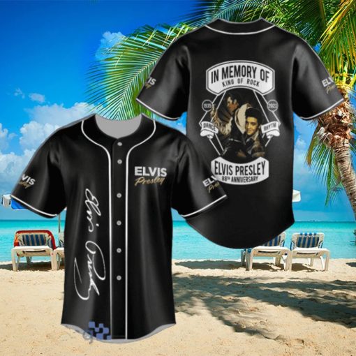 Elvis Presley 88th Anniversary Black Jersey Baseball Shirt Style Gift Shirt