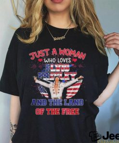 Elvis Presley Just A Woman Who Loves The Land Of The Free America T Shirt