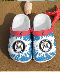 Embrace MLB Fandom Marlins Inspired Artistry Comfortable Unique Clog Footwear