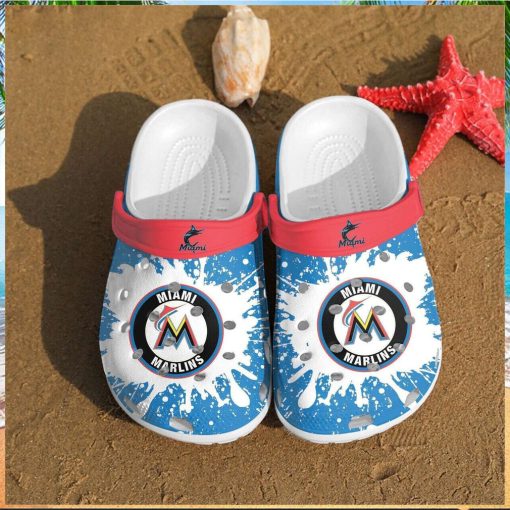 Embrace MLB Fandom Marlins Inspired Artistry Comfortable Unique Clog Footwear