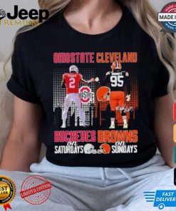 Emeka Egbuka Ohio State Buckeyes On Saturdays And Myles Garrett Cleveland Browns On Sundays Shirt