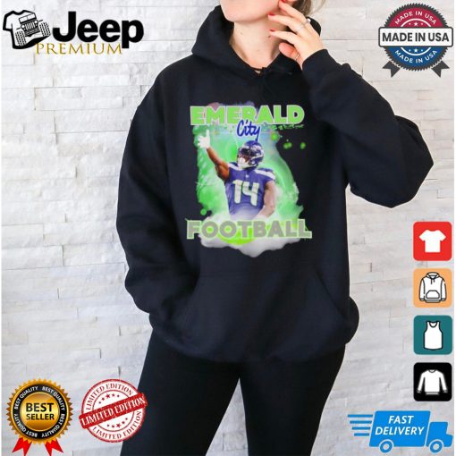 Emerald city football DK Metcalf Seattle Seahawks shirt