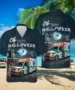 Ems Ambulance Halloween Hawaiian Shirt