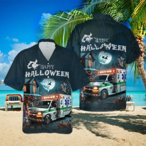 Ems Ambulance Halloween Hawaiian Shirt