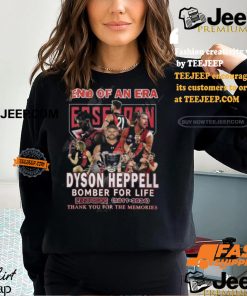 End Of An Era Dyson Heppell Bomber For Life Essedon 2011 2024 Thank You For The Memories T Shirt