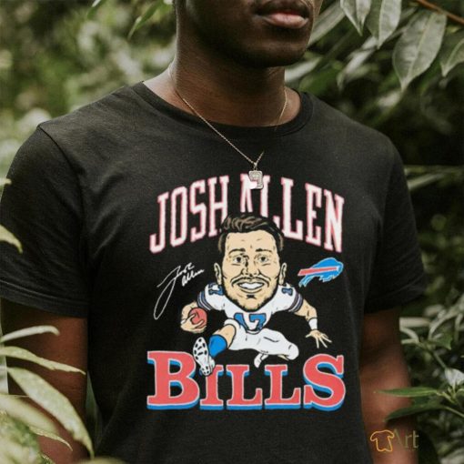 Eric Wood Wearing Bills Josh Allen Signature t shirt