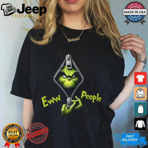 Ew People Grinch, Grinch Open Zipper T Shirt