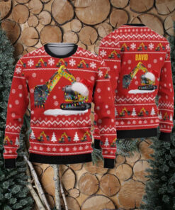 Excavator Christmas Ugly Sweater