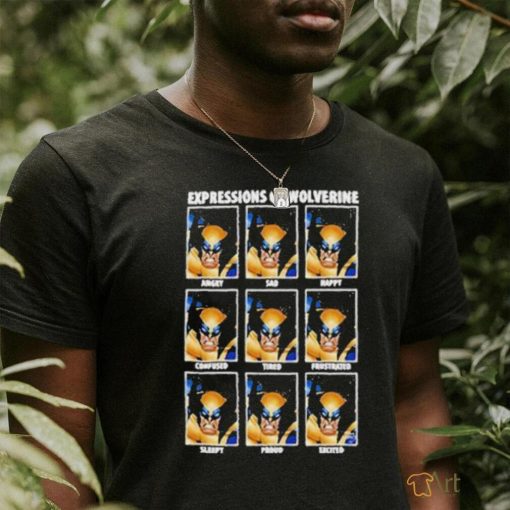 Expressions Of Wolverine Logan 9 Shades T shirt