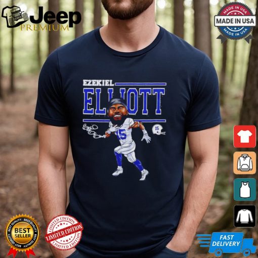 Ezekiel Elliott Dallas Cartoon Football Signature shirt