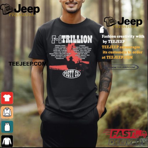 F 1 Trillion Tracklist shirt