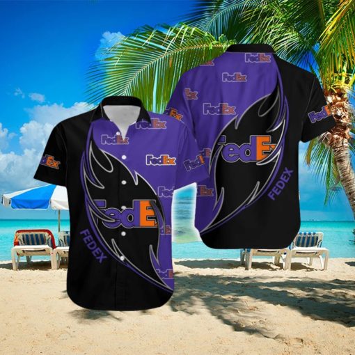 FEDEX Logo Brand Hawaiian Shirt Gift Summer For Men Women