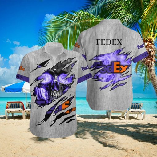 FEDEX Logo Brand Hawaiian Shirt Skull Gift Summer