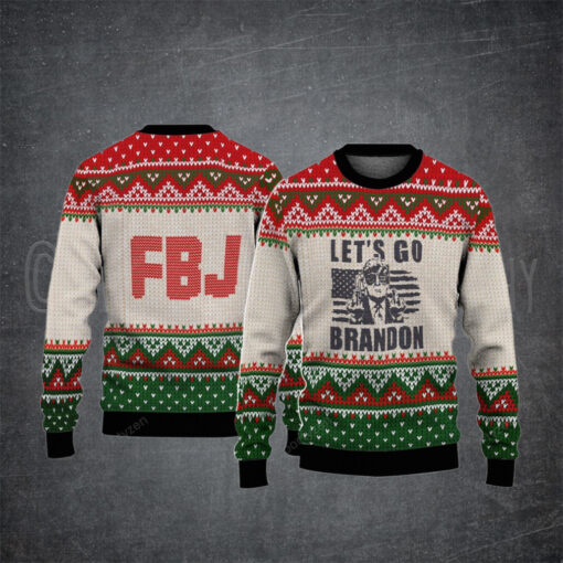 FJB Let’s Go Brandon Trump Funny Christmas Sweater – Unisex Funny Winter Holiday Ugly Christmas Sweater