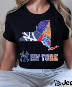 New York Rangers New York Giants New York Yankees Proud 2024 Logo Shirt