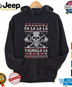 Fa La La Valhalla Vikings Skull Christmas Ugly Crewneck shirt