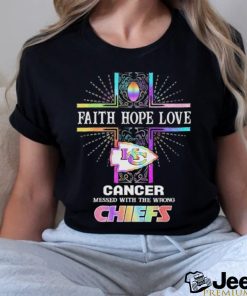 Faith Hope Love Cancer Messed With The Wrong Kansas City Chiefs Pride Shirt