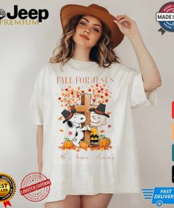 Fall For Jesus He Never Leaves Snoopy Character Halloween T Shirt