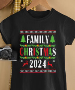 Family Christmas 2024 Funny Matching Xmas Tree T Shirt