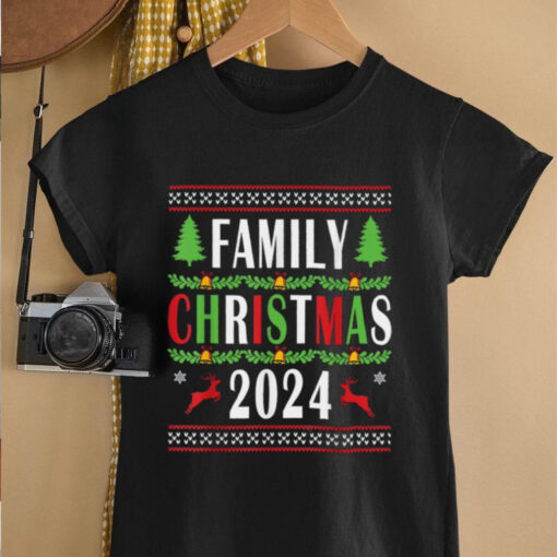 Family Christmas 2024 Funny Matching Xmas Tree T Shirt