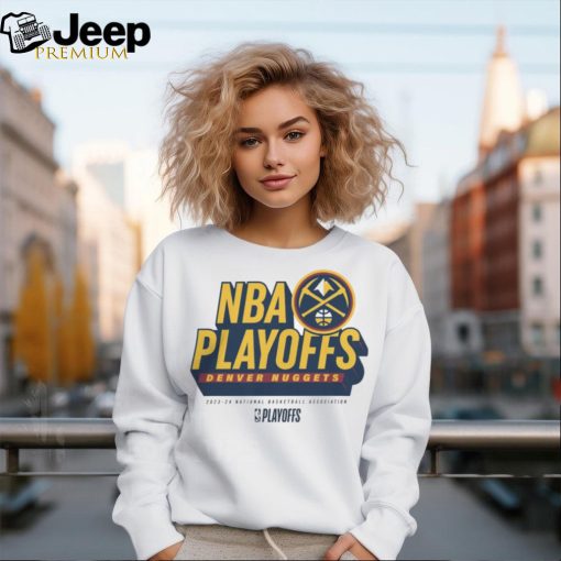 Fanatics Branded Heather Gray Denver Nuggets 2024 NBA Playoffs Defensive Stance T Shirt