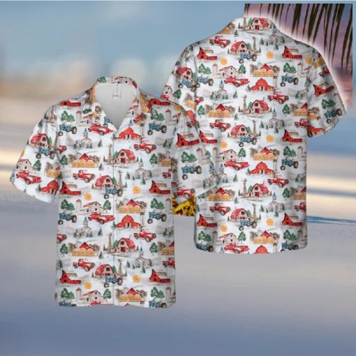 Farm Christmas Hawaiian Shirt Vintage Gift