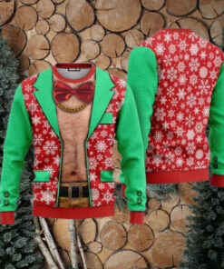 Faux Real Realistic Ugly Christmas Sweater